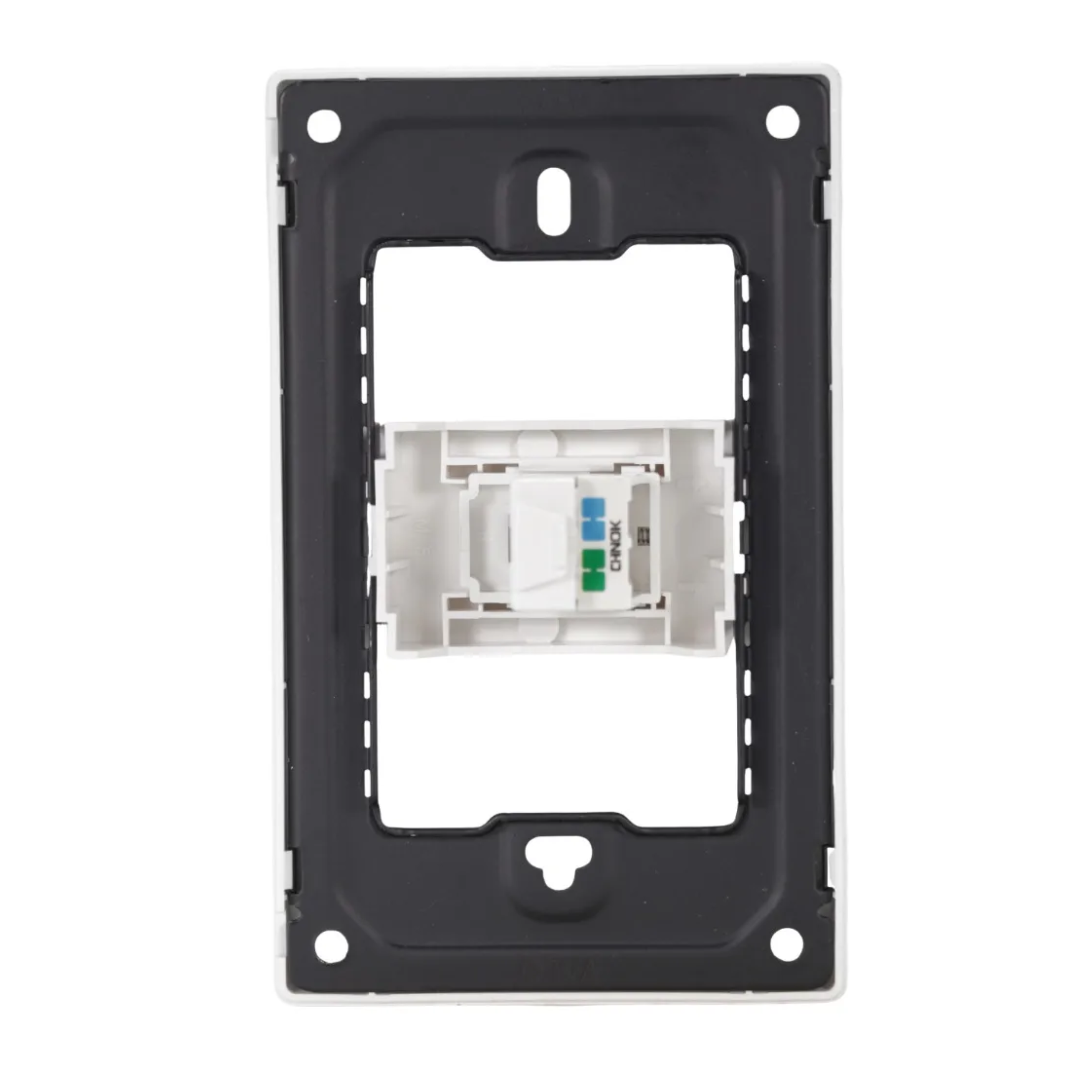 VALO | Placa con Toma De Teléfono Slim Cristal Blanco