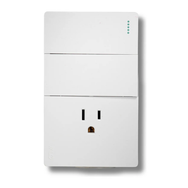 VALO | Placa Slim con un Contacto y dos Interruptores