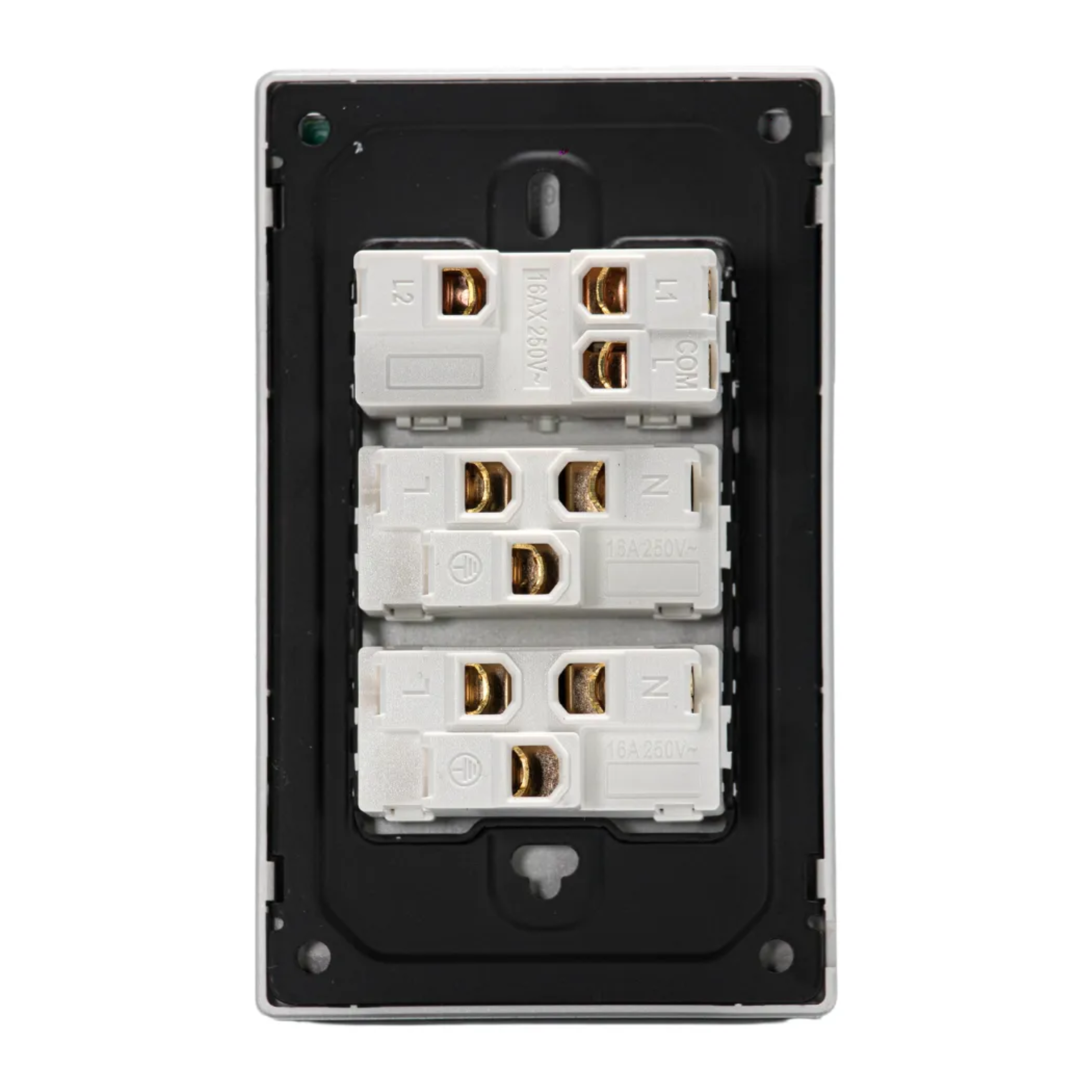 VALO | Placa Slim con dos Contactos y un Interruptor