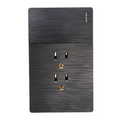 VALO | Placa Slim con dos Contactos y un Interruptor