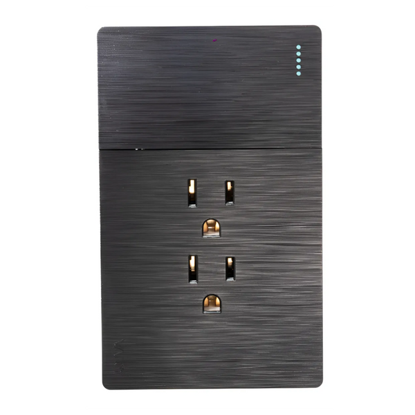 VALO | Placa Slim con dos Contactos y un Interruptor