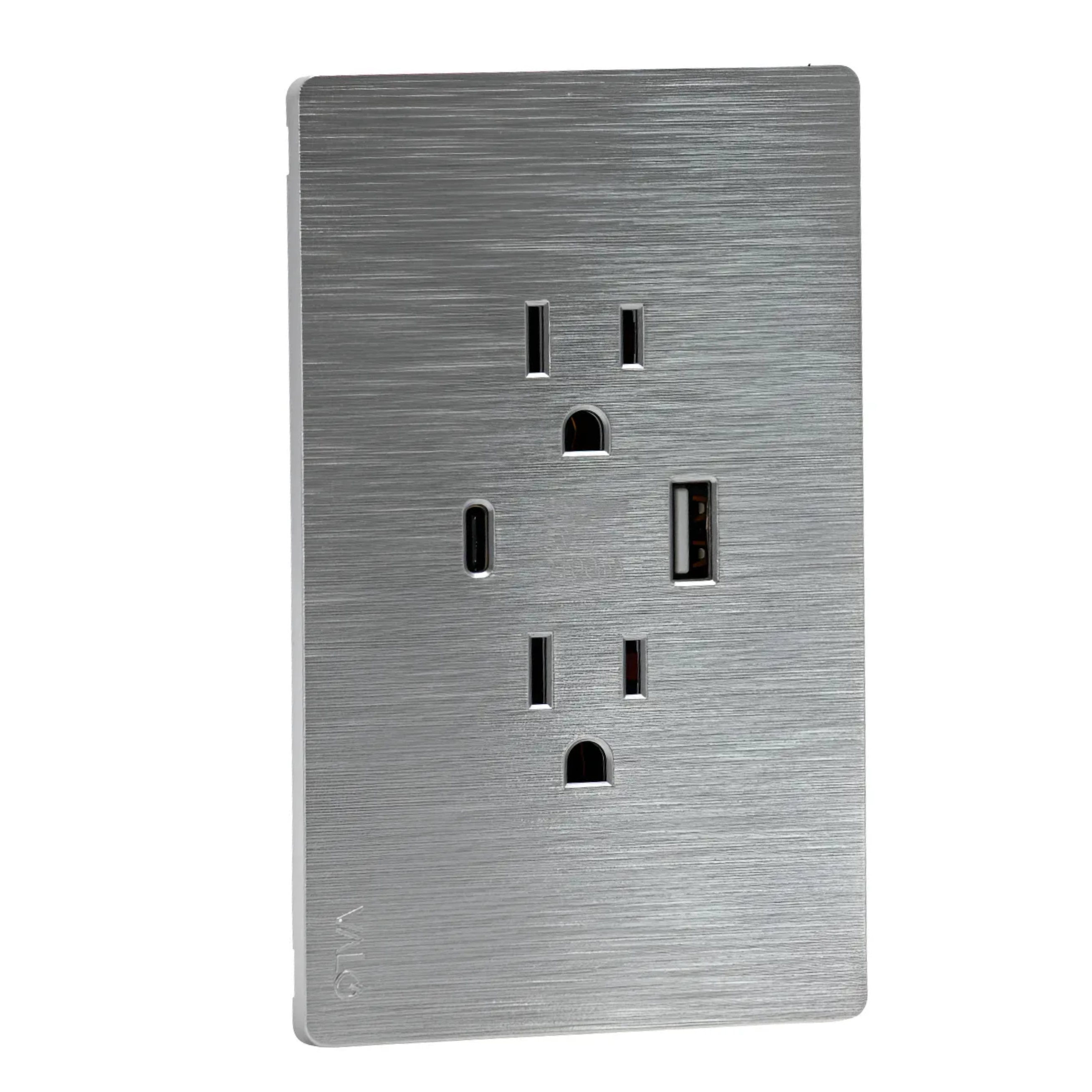 VALO | Placa Slim con Contacto Dúplex un USB y un USB-C