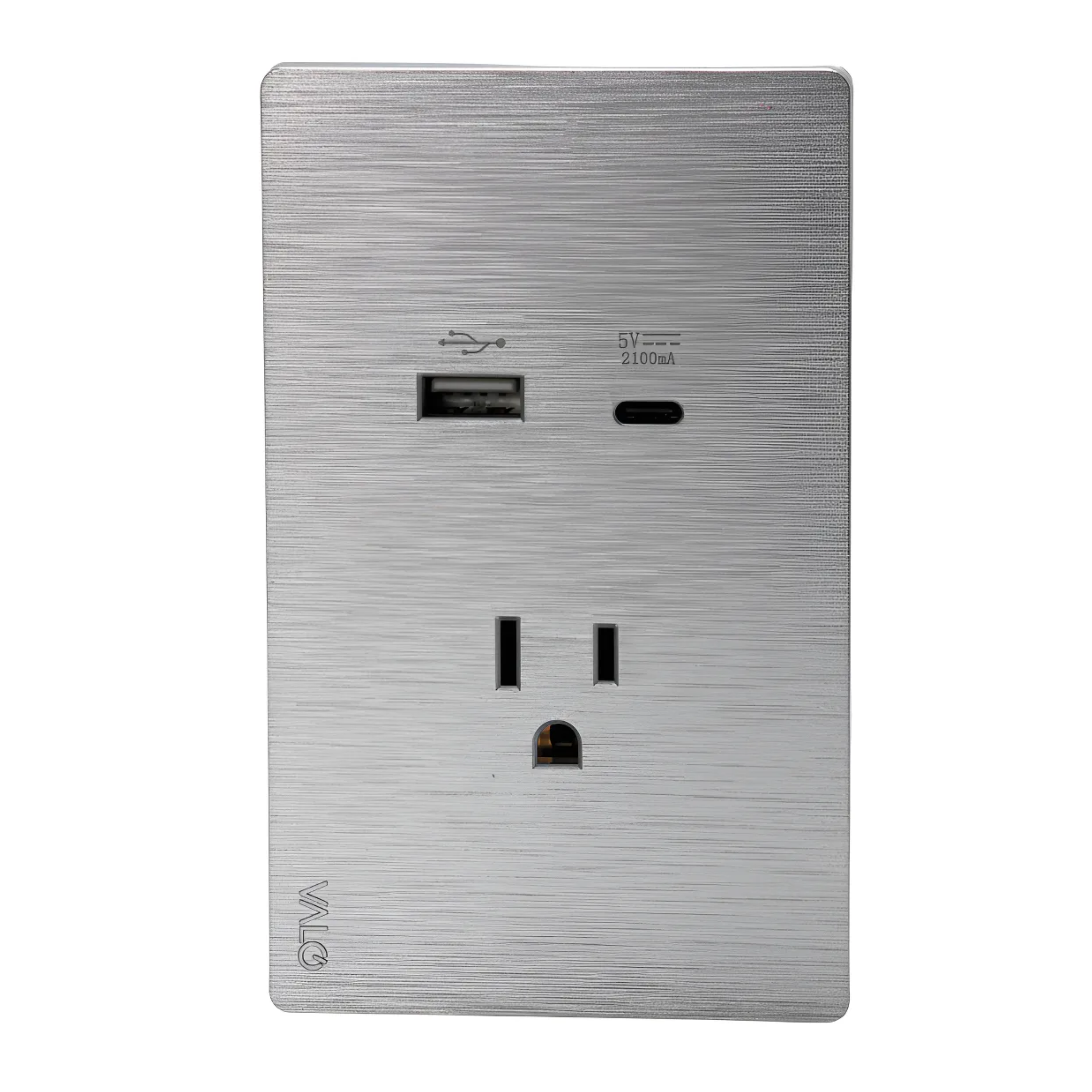 VALO | Placa Slim con un Contacto un USB y un USB-C
