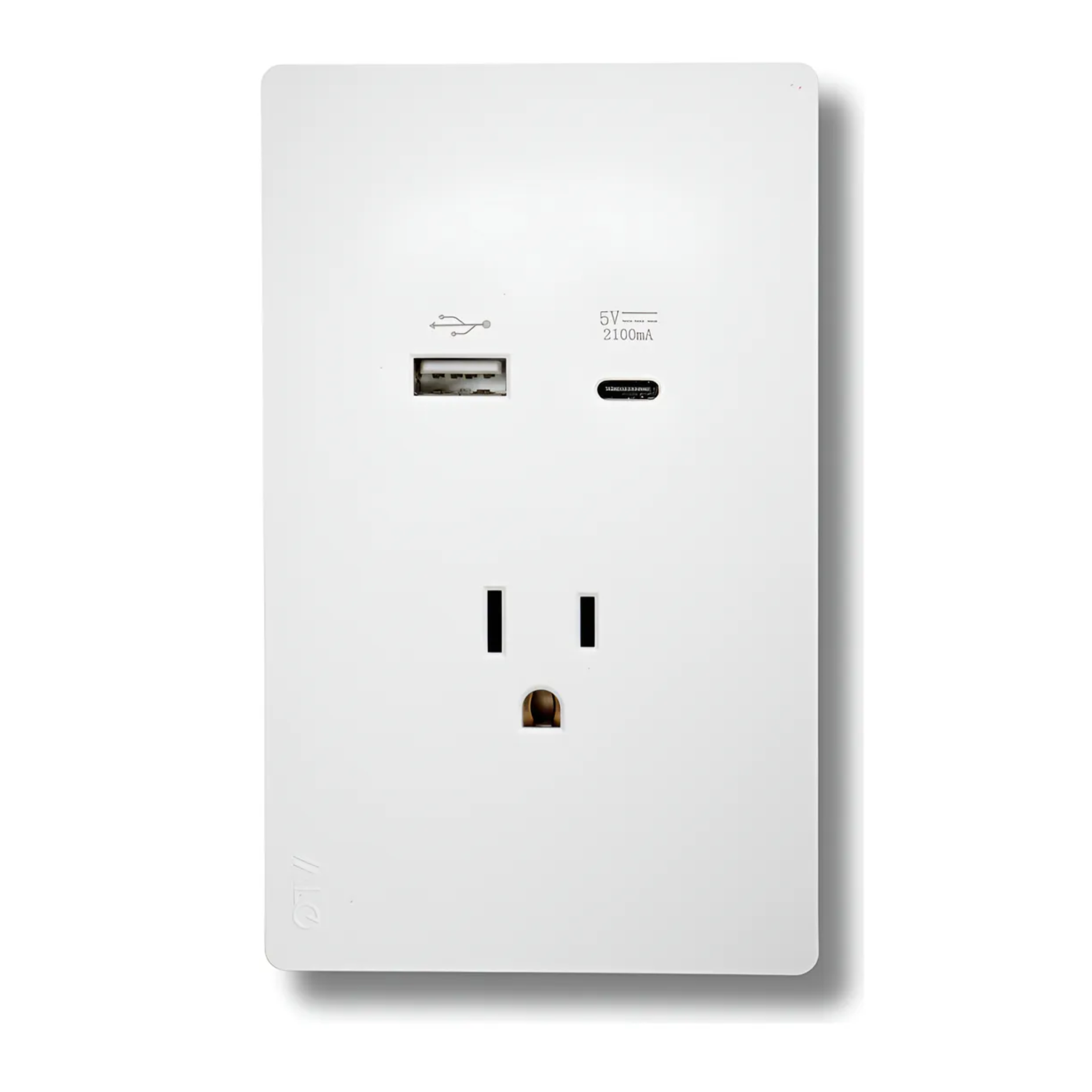 VALO | Placa Slim con un Contacto un USB y un USB-C