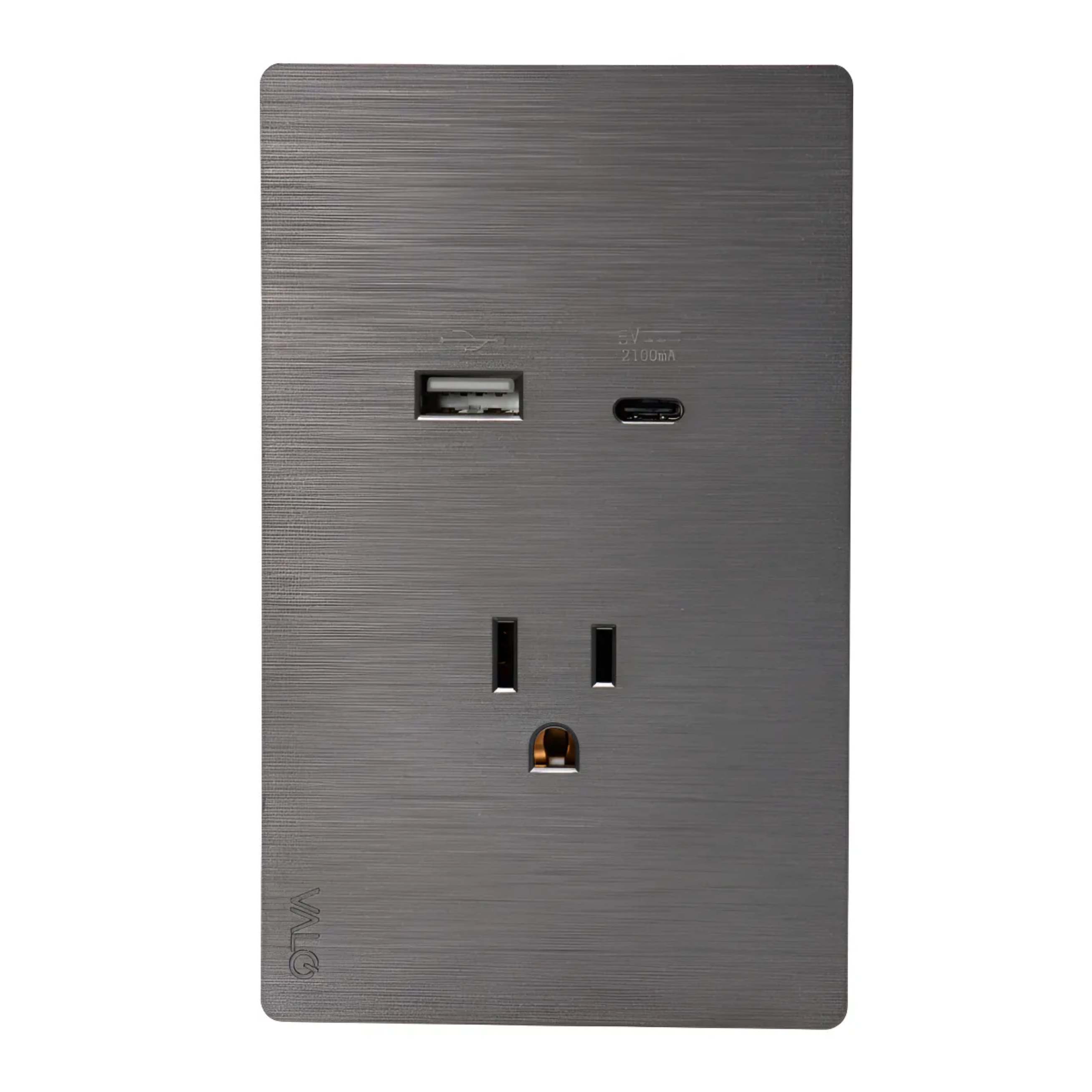 VALO | Placa Slim con un Contacto un USB y un USB-C