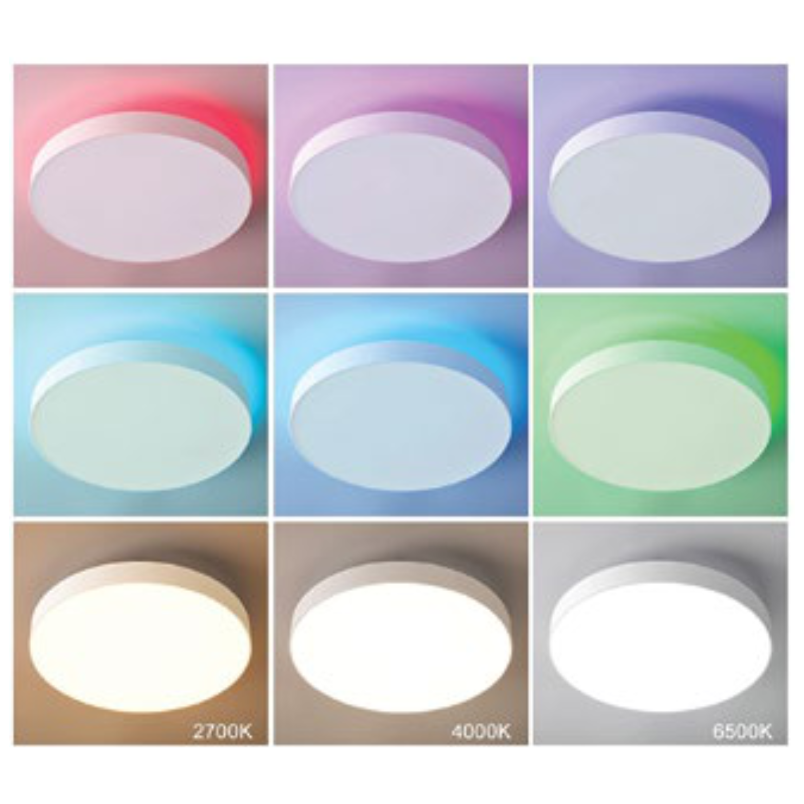 SKY LUM | CONTROL RGB Luminaria de sobreponer en techo con control remoto