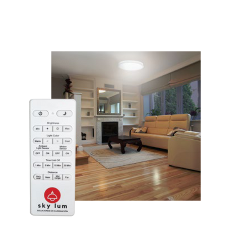 SKY LUM | CONTROL Luminaria de sobreponer en techo con control remoto de 22 W